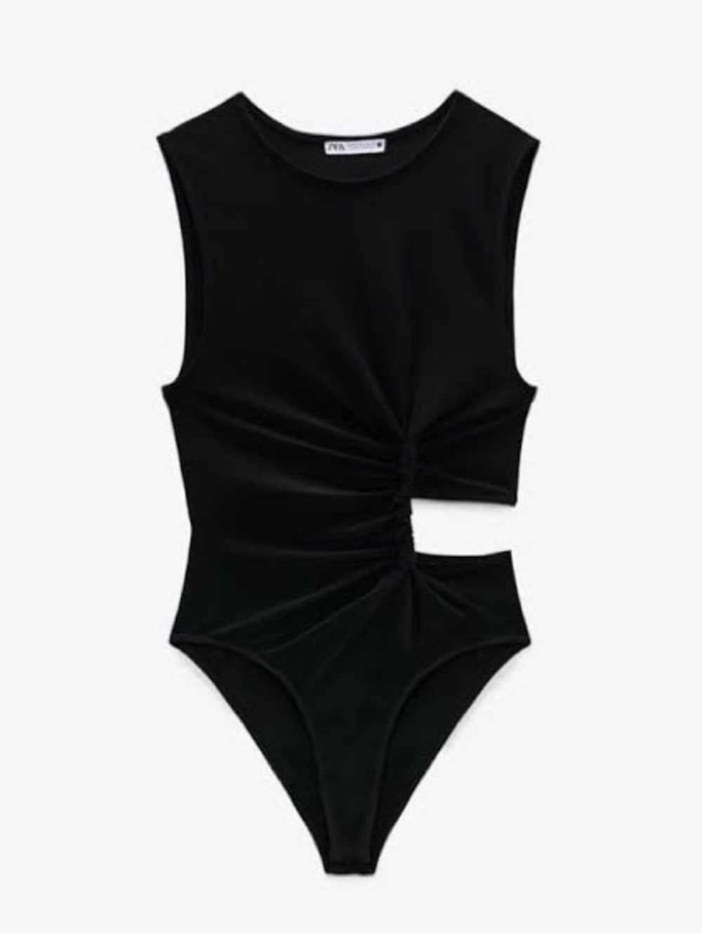 ZARA WOMEN’S CUT OUT BODYSUIT - SIZE SMALL Black